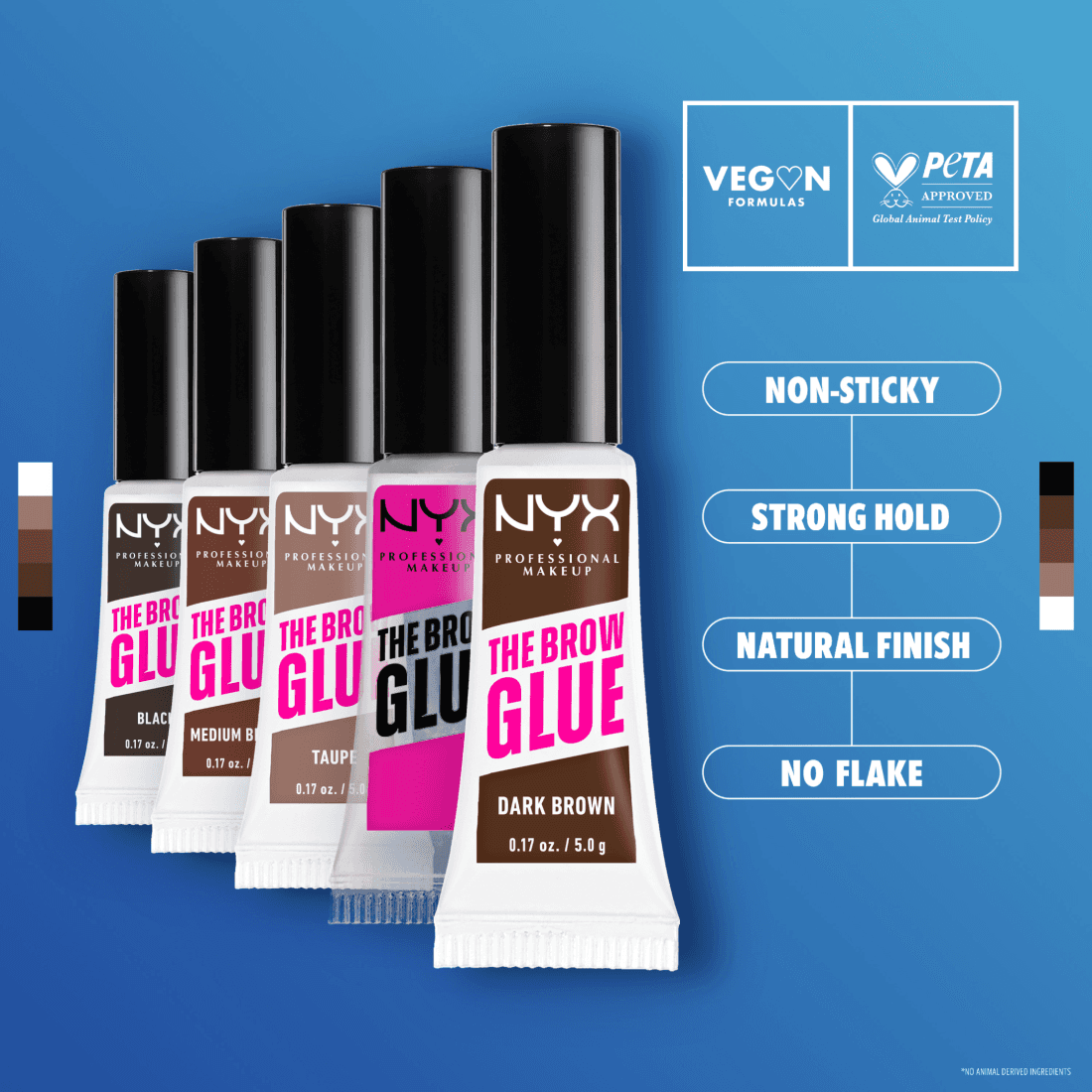 NYX Professional Makeup The Brow Glue Instant Brow Styler 05 Black 5 g - produktbild 4