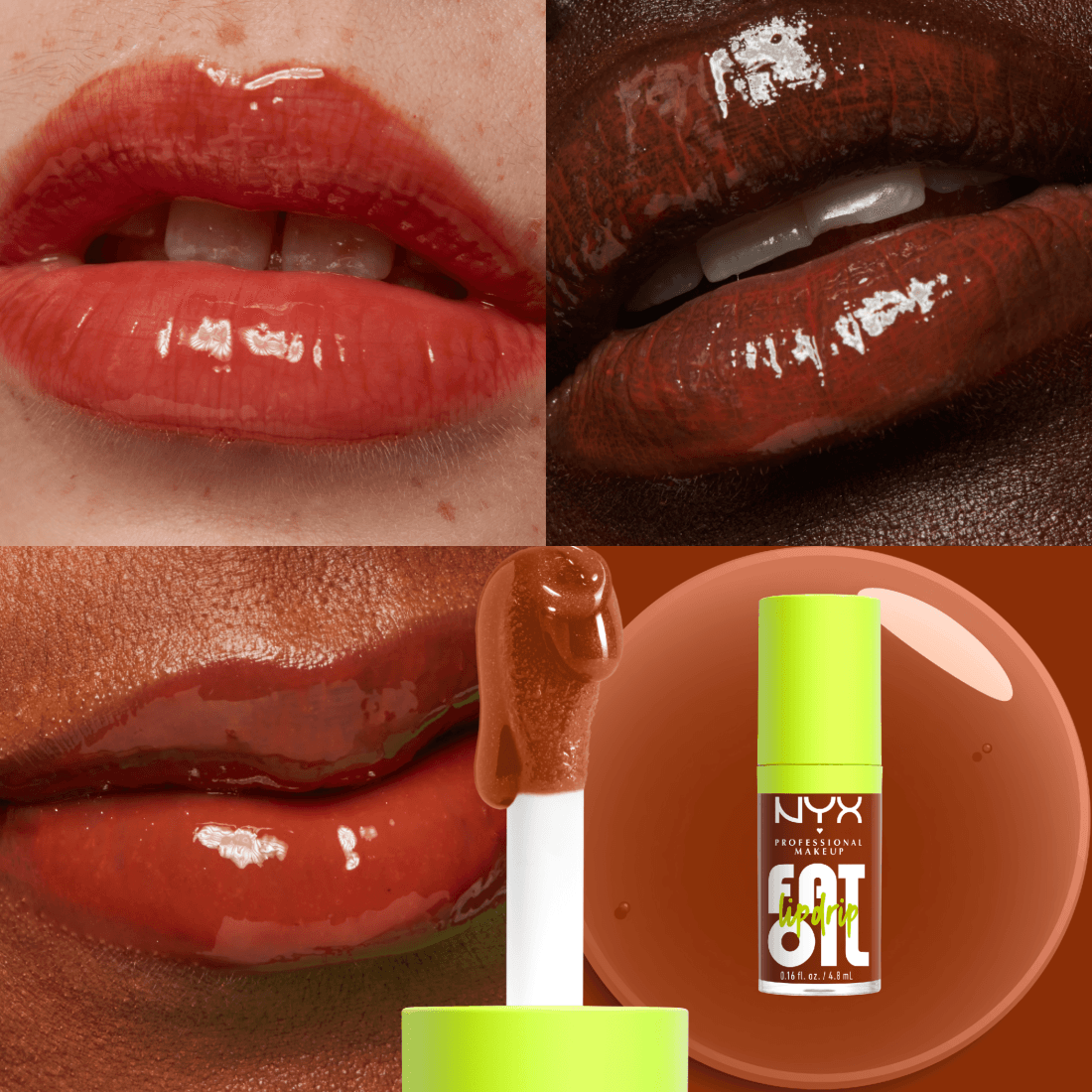NYX Professional Makeup Fat Oil Lip Drip 07 Scrollin 4,8 ml - produktbild 2