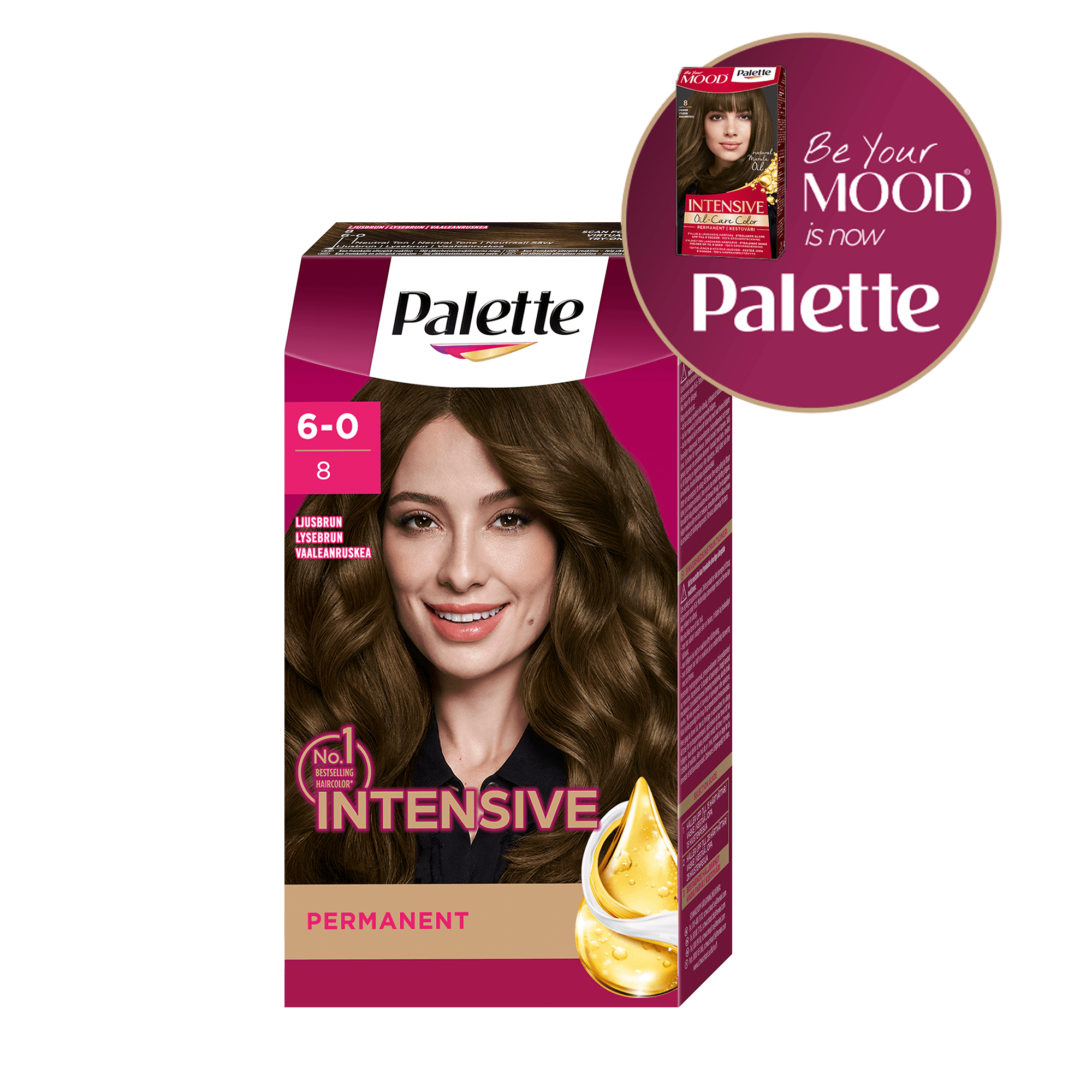 Palette Intensive Creme Coloration 6-0 Ljusbrun 2