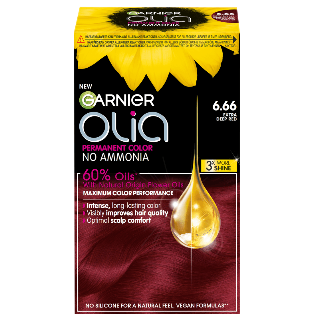 Garnier Olia Permanent Hårfärg 6.66 Extra Deep Red