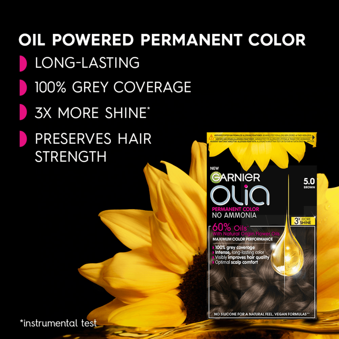 Garnier Olia Permanent Hårfärg 7.40 Intense Copper - produktbild 5