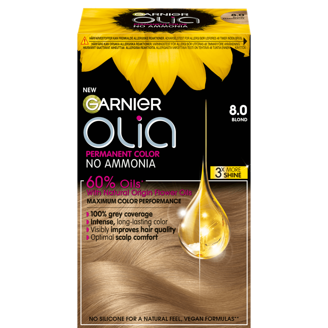 Garnier Olia Permanent Hårfärg 8.0 Blond