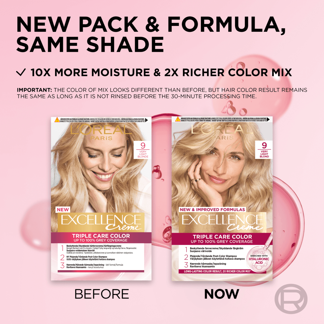 L'Oréal Paris Excellence Creme Permanent Hårfärg 9 Very Light Blonde - produktbild 4