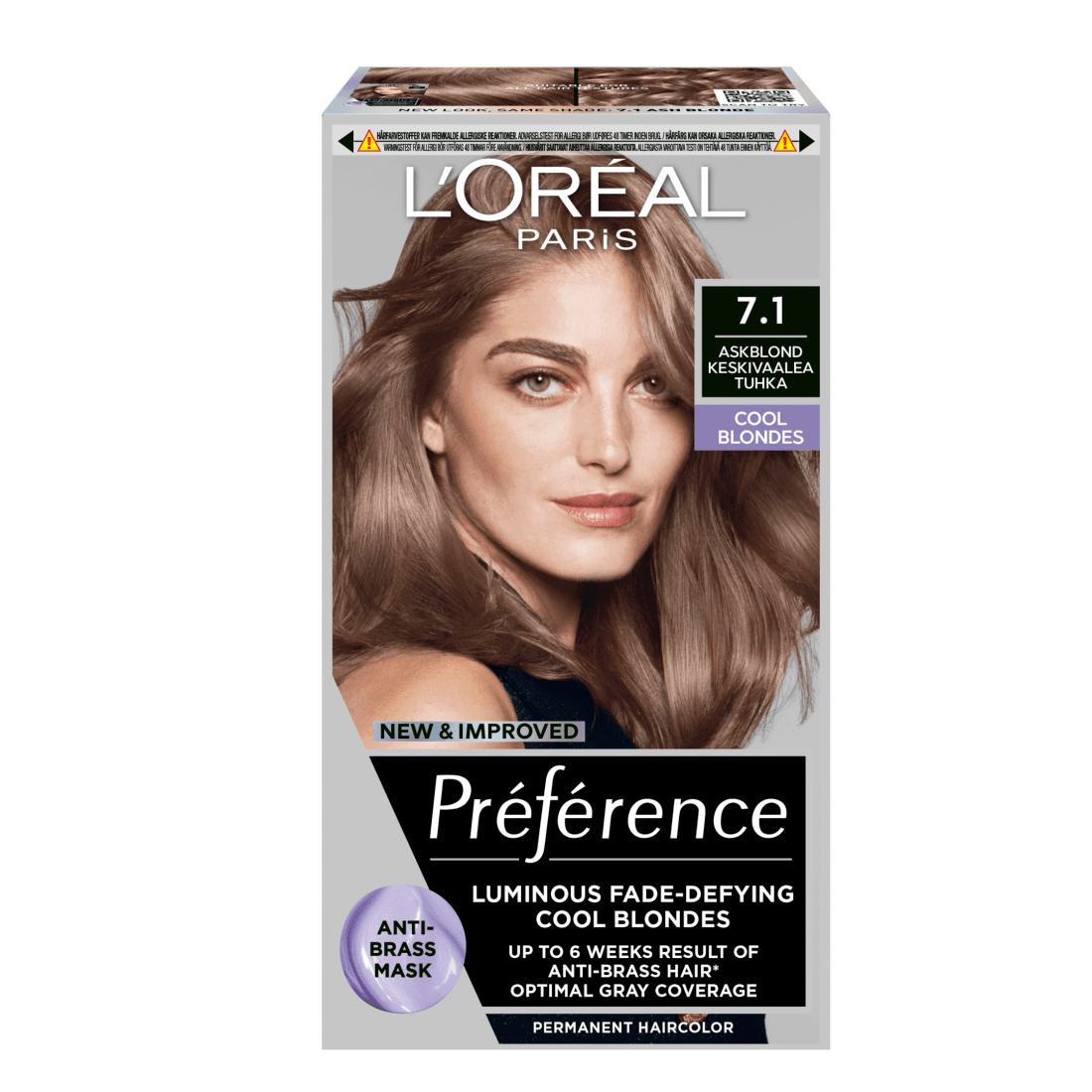 L'Oréal Paris Préférence Cool Blondes Permanent Hårfärg 7.1 Iceland