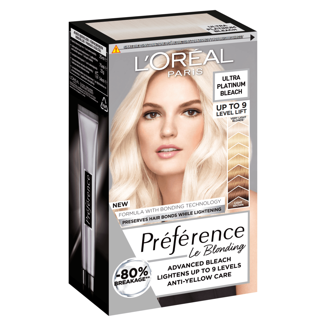 L'Oréal Paris Préférence Le Blonding Advanced Blekning 9L Ultra Platinum - produktbild 2