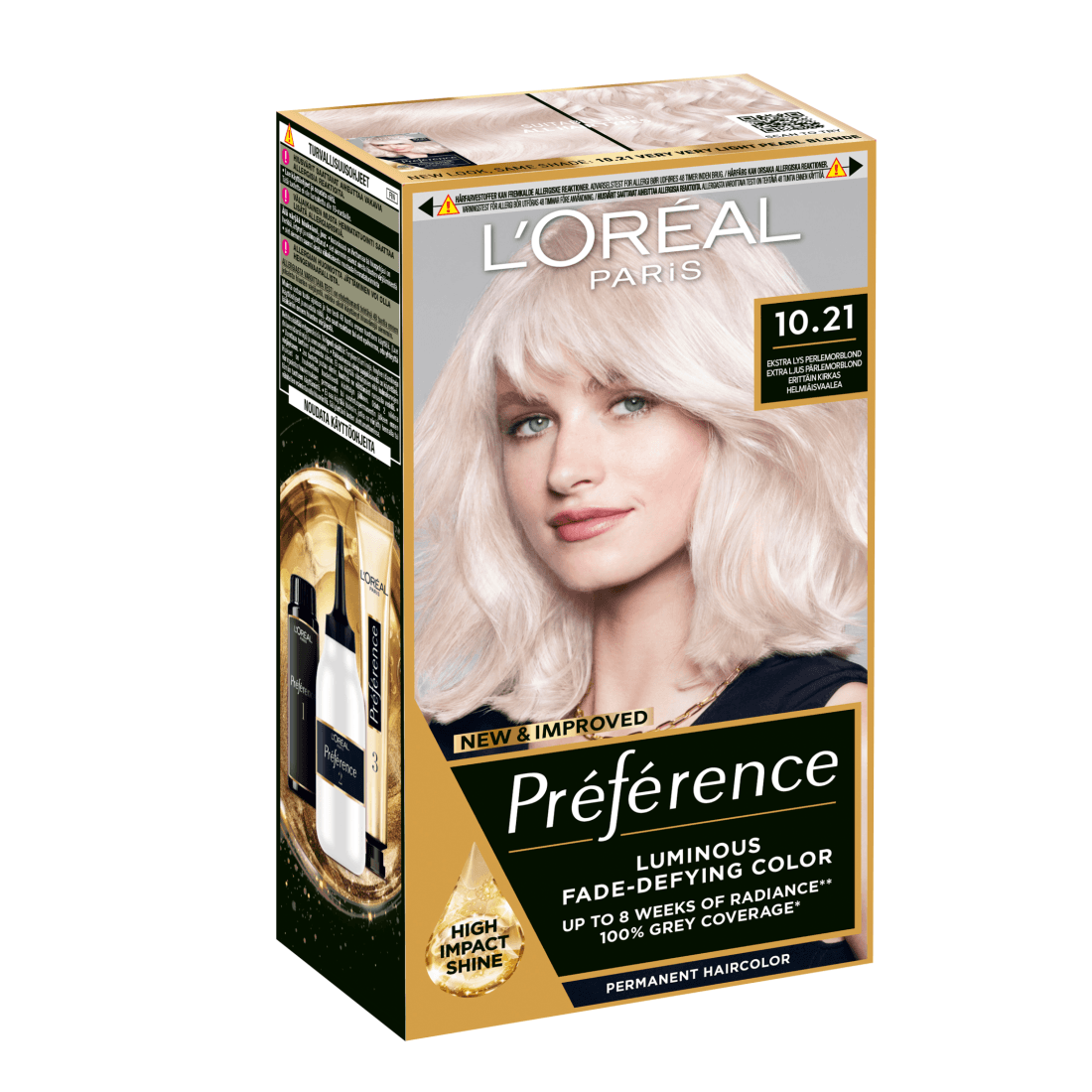 L'Oréal Paris Préférence Permanent Hårfärg 10.21 Stockholm - produktbild 2