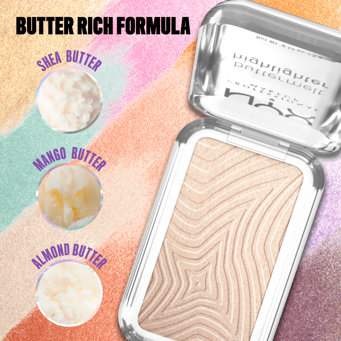 NYX Professional Makeup Buttermelt Highlighter 05 Bright And Butta 5 g - produktbild 3
