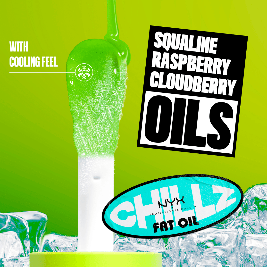 NYX Professional Makeup Fat Oil Chillz Lip Drip Läppolja 19 Kiwi Freezie 4,8 ml - produktbild 4