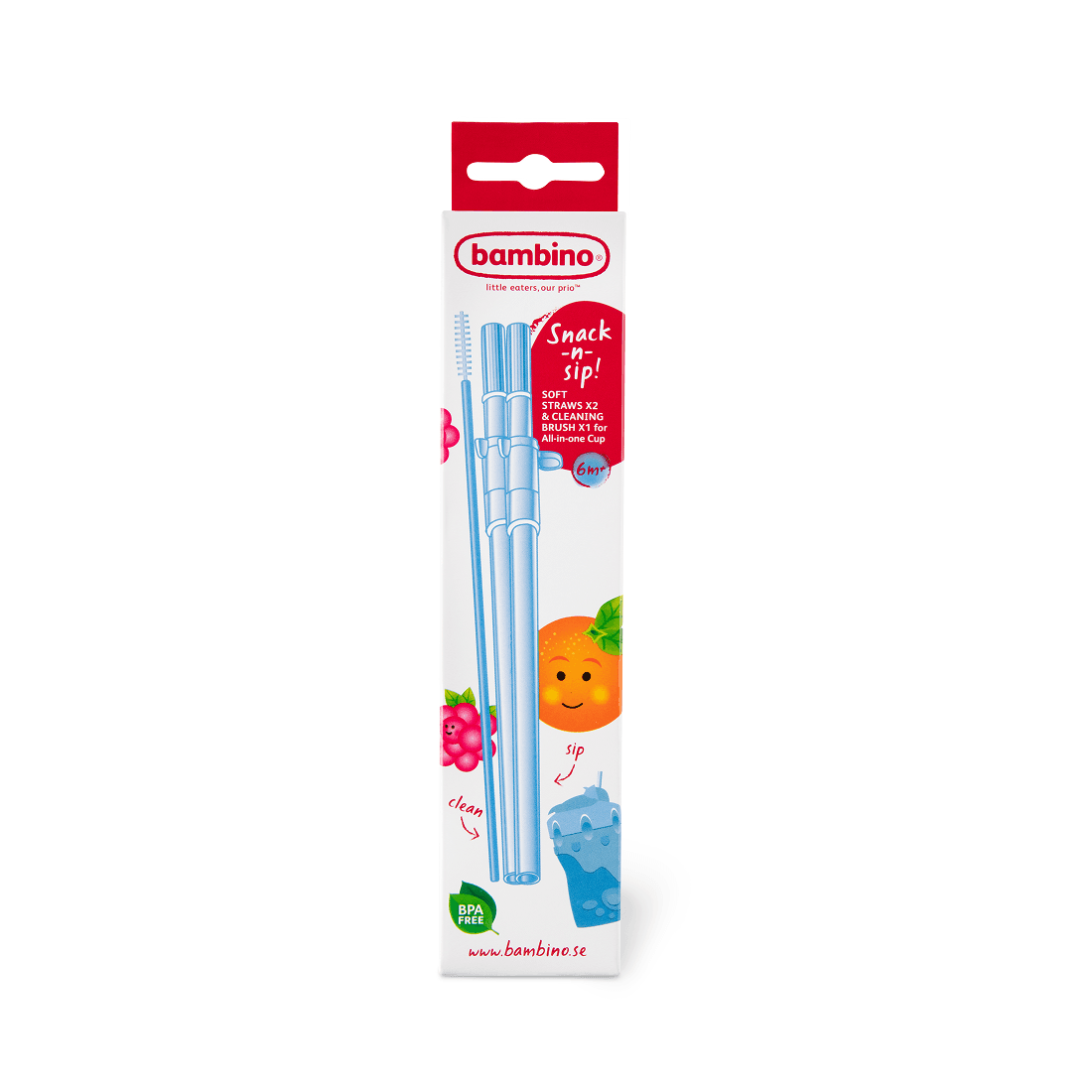 Bambino Snack N Sip Soft Straws