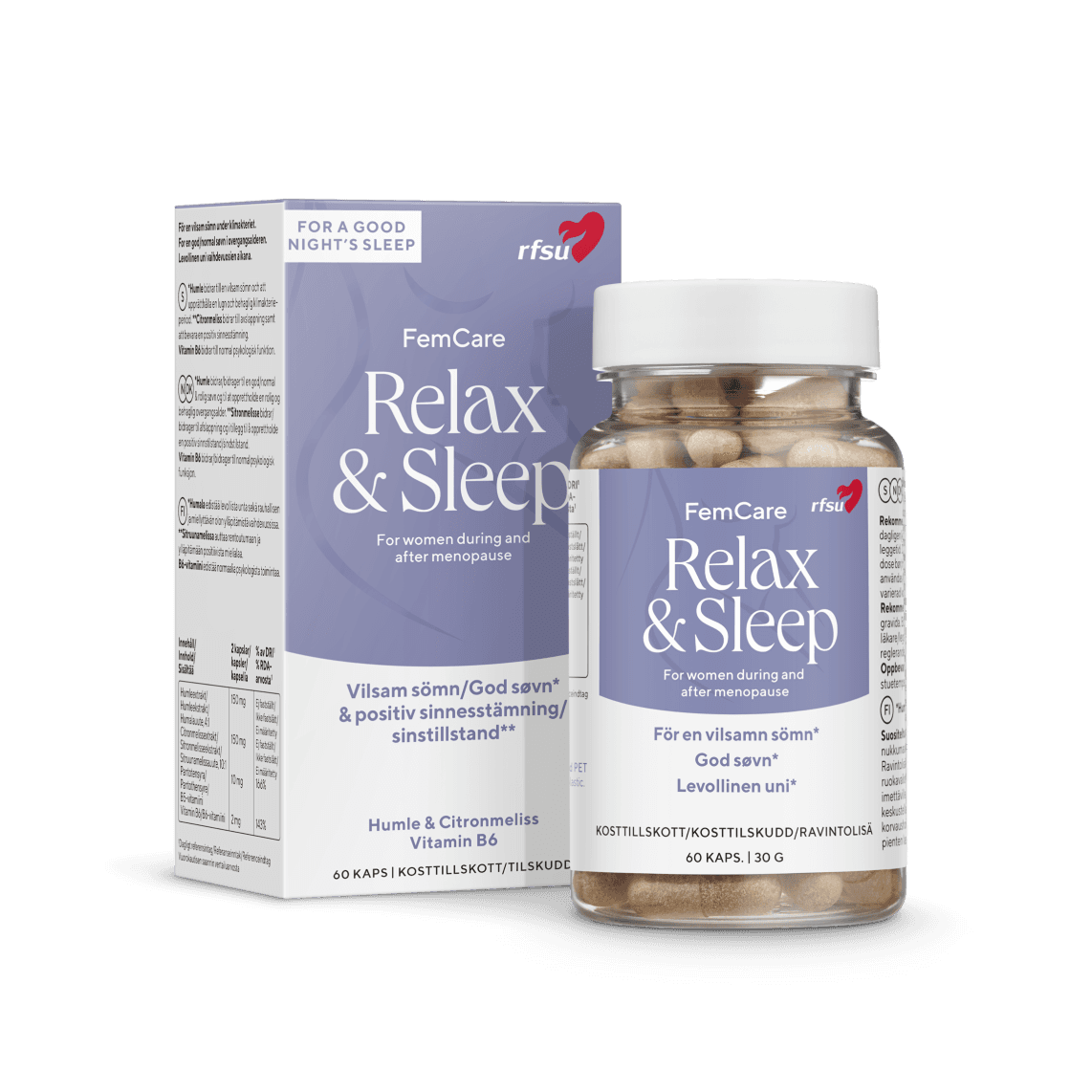 RFSU FemCare Relax & Sleep 60 kapslar