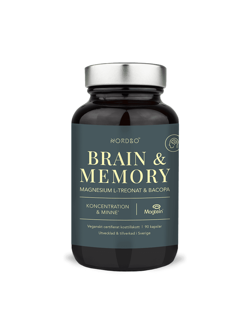 Nordbo Brain & Memory Magnesium 90 kapslar