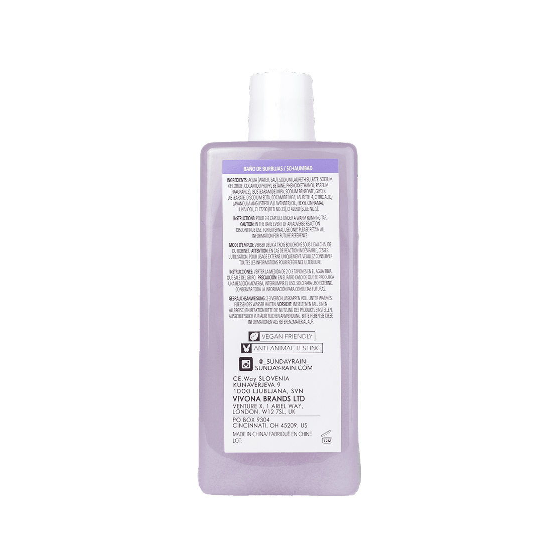 Sunday Rain Sleep Easy Lavender Bubble Bath 450 ml 2