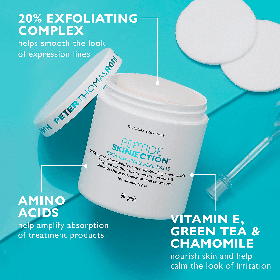 Peter Thomas Roth Peptide Skinjection Exfoliating Peel Pads 60 st 3