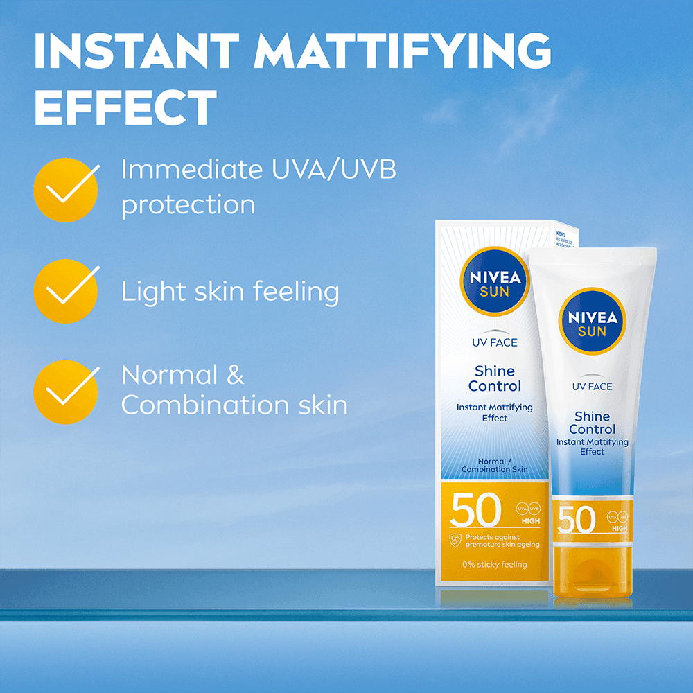 NIVEA SUN UV Face Shine Control Cream SPF50 50 ml - produktbild 2