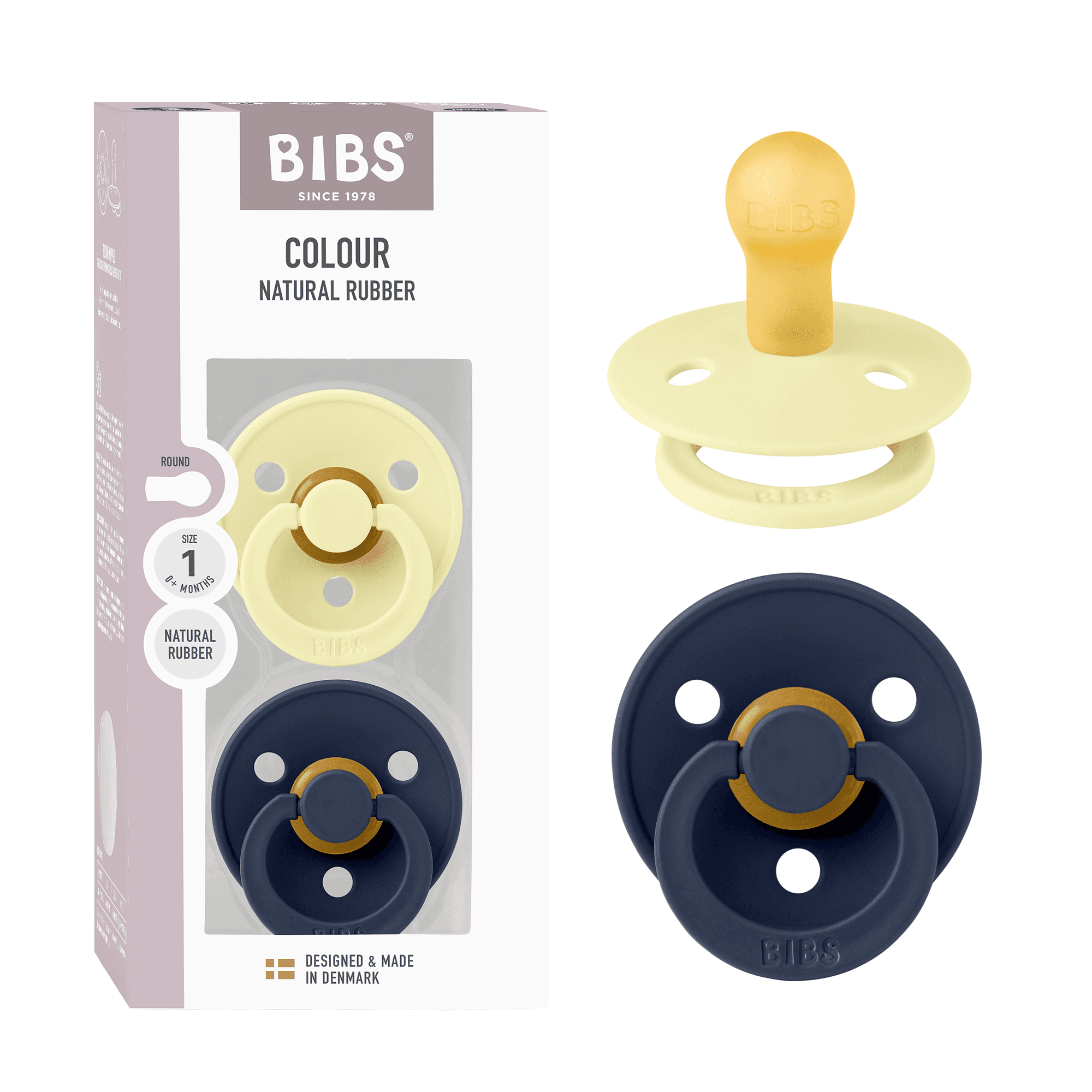 BIBS Colour Latex Size 1 Luna/Deep Space 2-pack - produktbild 3