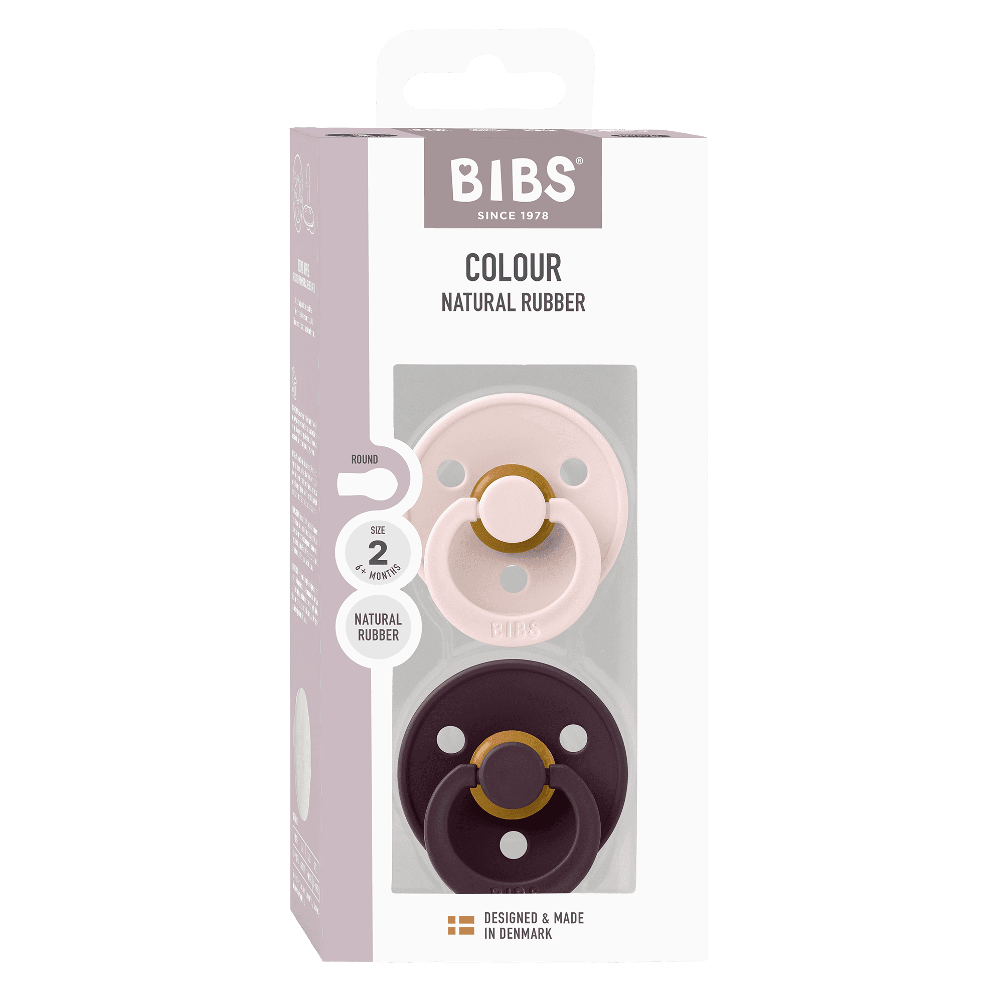 BIBS Colour Latex Size 2 Petal/Plum 2-pack - produktbild 2