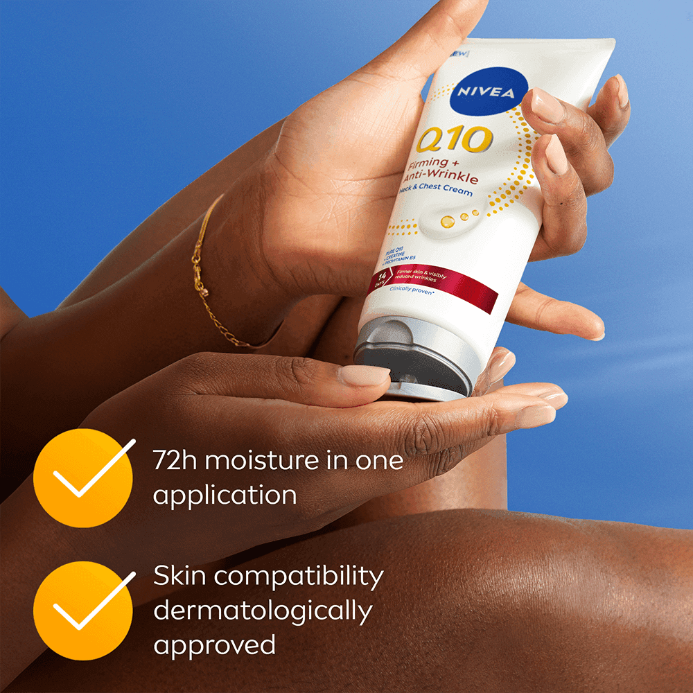 NIVEA Hudkräm Q10 Firming+ Anti-wrinkle Neck & Chest Cream 200 ml - produktbild 5