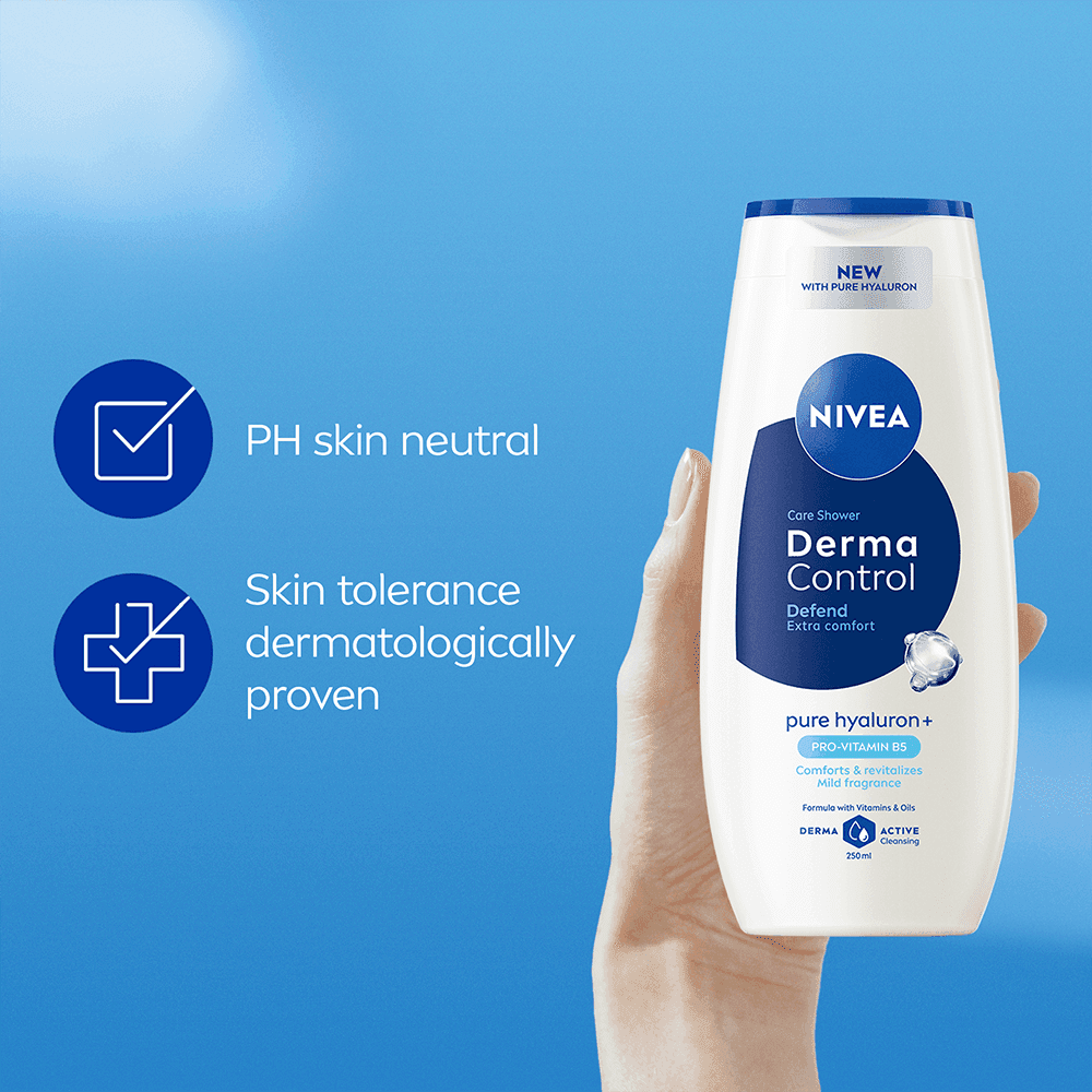 NIVEA Duschtvål Derma Control Defend Shower 250 ml - produktbild 5