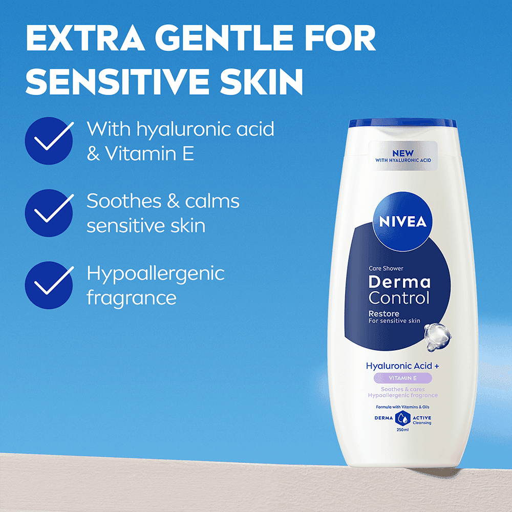 NIVEA Duschtvål Derma Control Restore Sensitive Shower 250 ml - produktbild 2