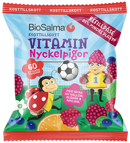 Biosalma Nyckelpiga Multivitamin Refill 60 tuggtabletter