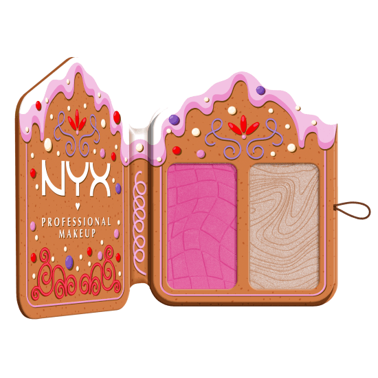 NYX Professional Makeup Buttermelt Face Palette Blush/Highlighter Light/Medium - produktbild 2