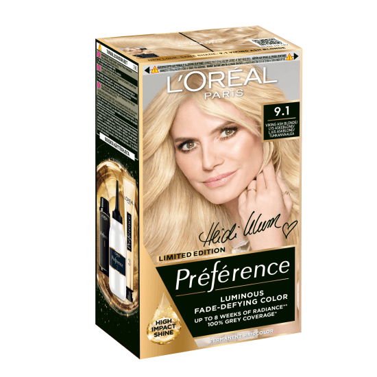L'Oréal Paris Préférence Permanent Color 9.1 Viking Ash Blonde - produktbild 2