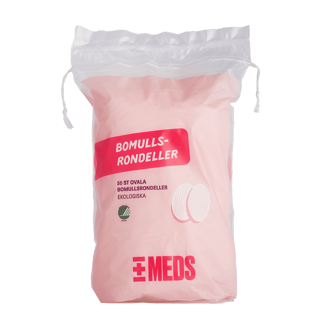 MEDS Bomullsrondeller Stora ovala EKO 50 st