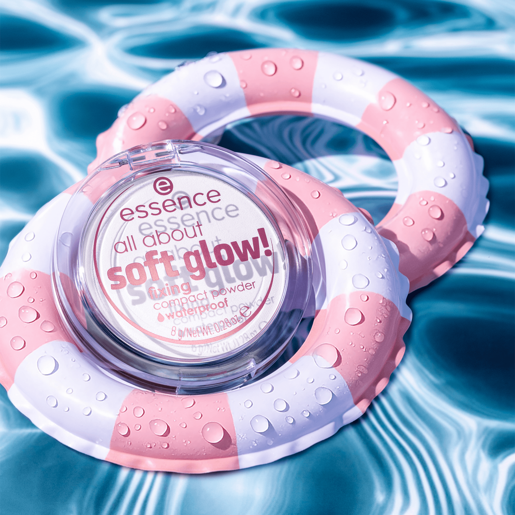 essence All About Soft Glow! Fixing Compact Powder Waterproof 8 g - produktbild 4