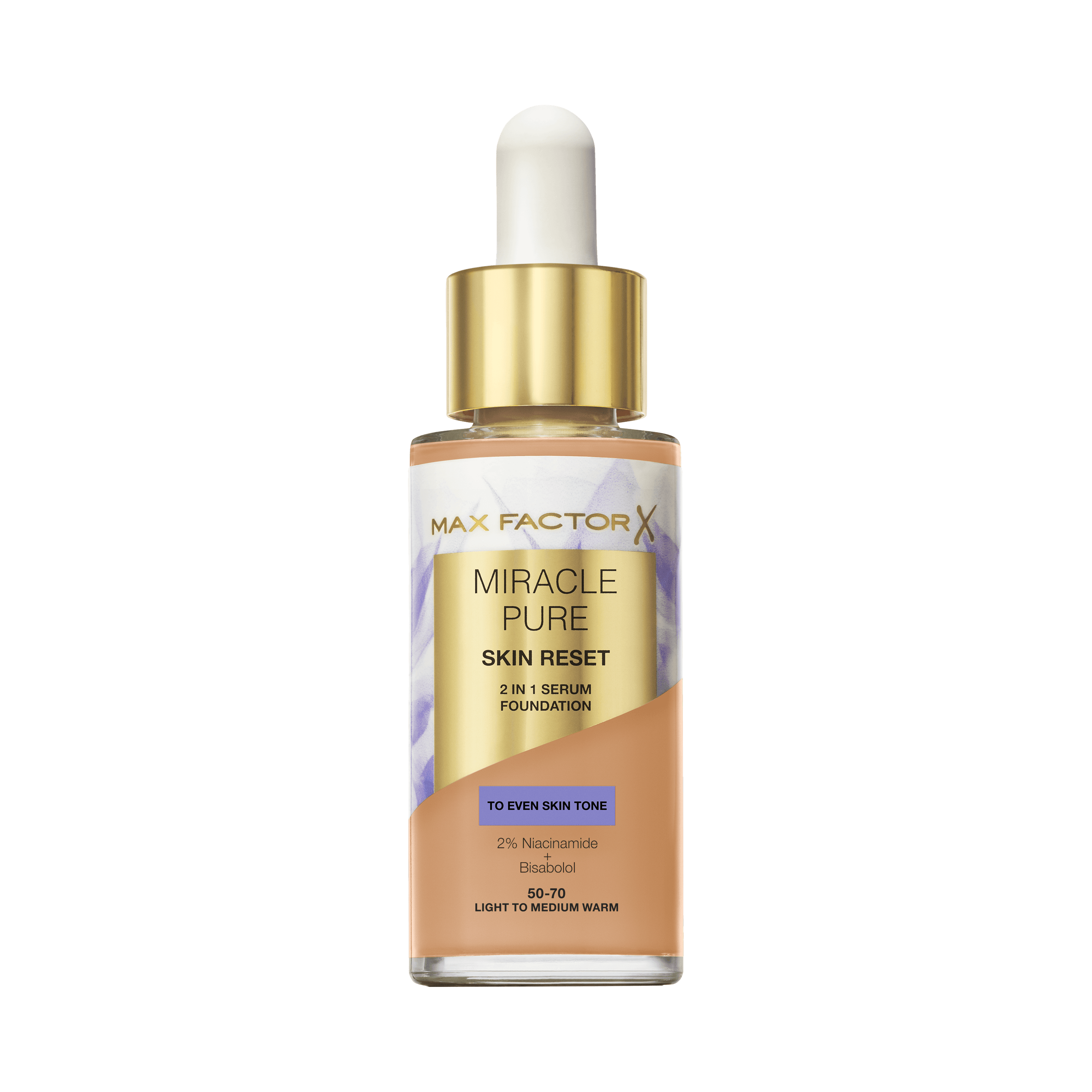 Max Factor Miracle Pure Skin Reset 2 In 1 Serum Foundation 80.5 Medium Warm 30 ml
