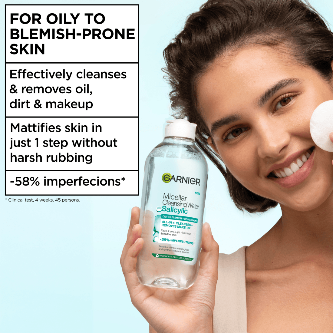Garnier Micellärvatten Salicylic 400 ml - produktbild 2