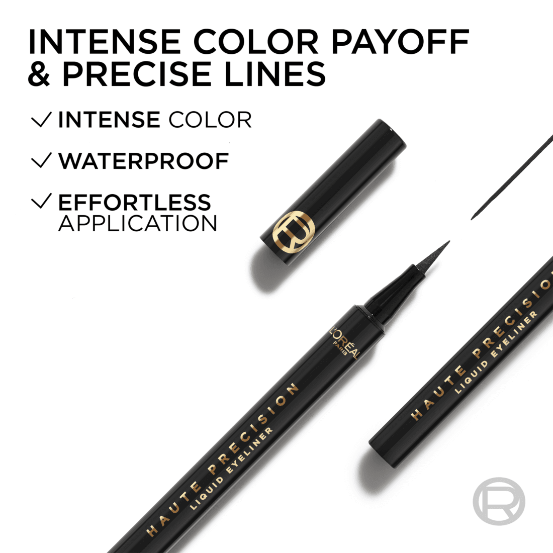 L'Oréal Paris Haute Precision Flytande Eyelinerpenna 010 Noir Silk 1 ml - produktbild 4