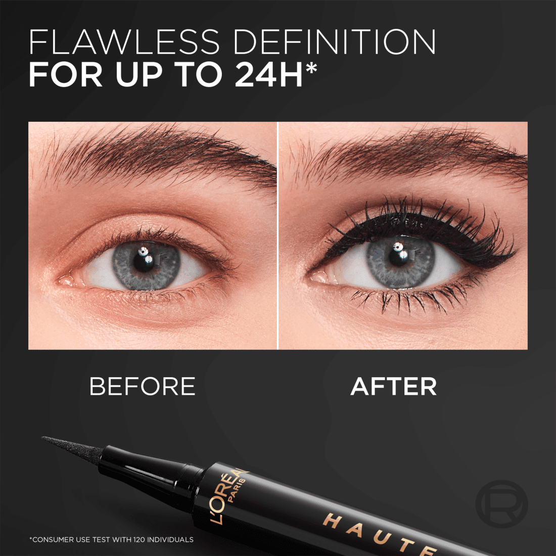 L'Oréal Paris Haute Precision Flytande Eyelinerpenna 010 Noir Silk 1 ml - produktbild 5