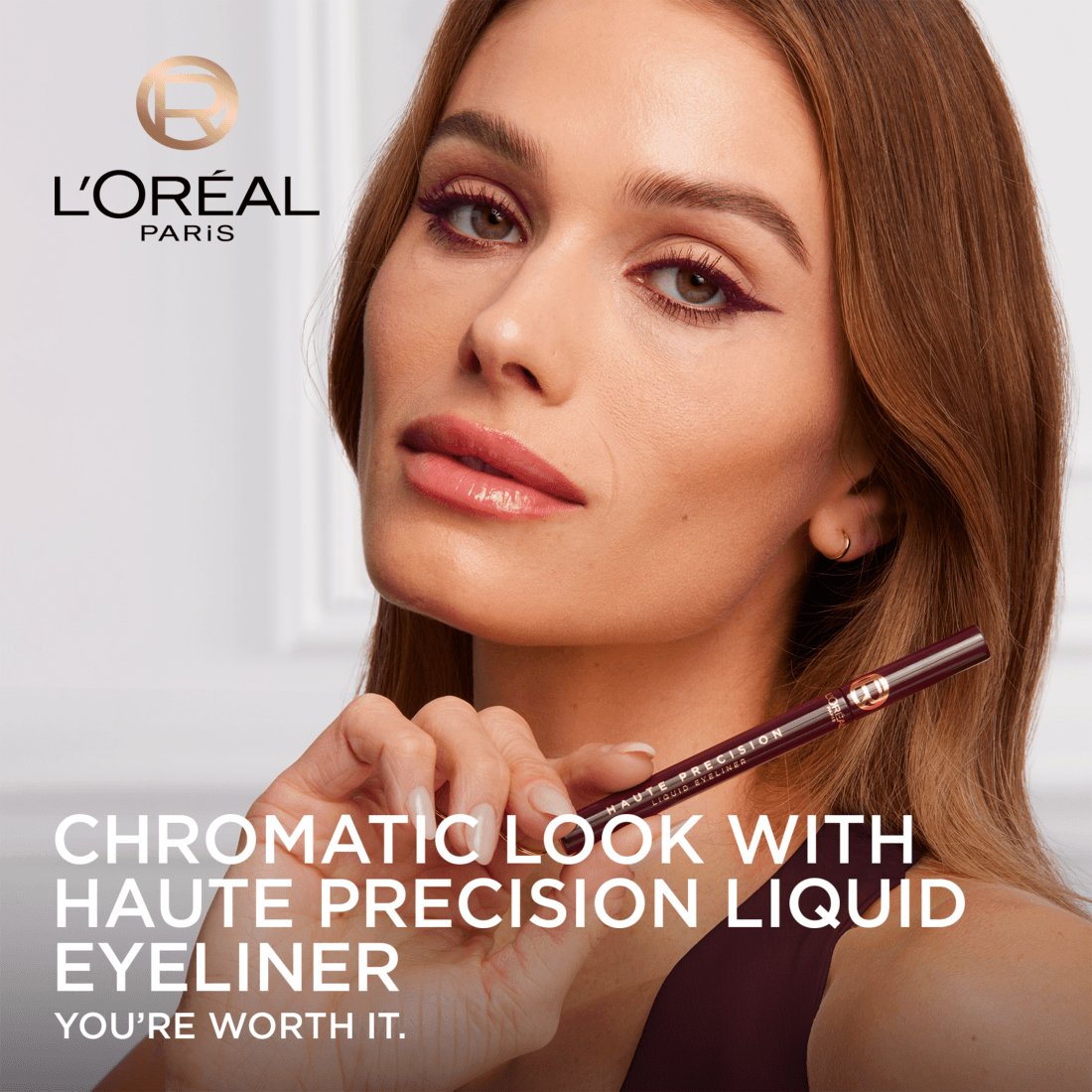 L'Oréal Paris Haute Precision Flytande Eyelinerpenna 050 Bordeaux Cashmere 1 ml - produktbild 3