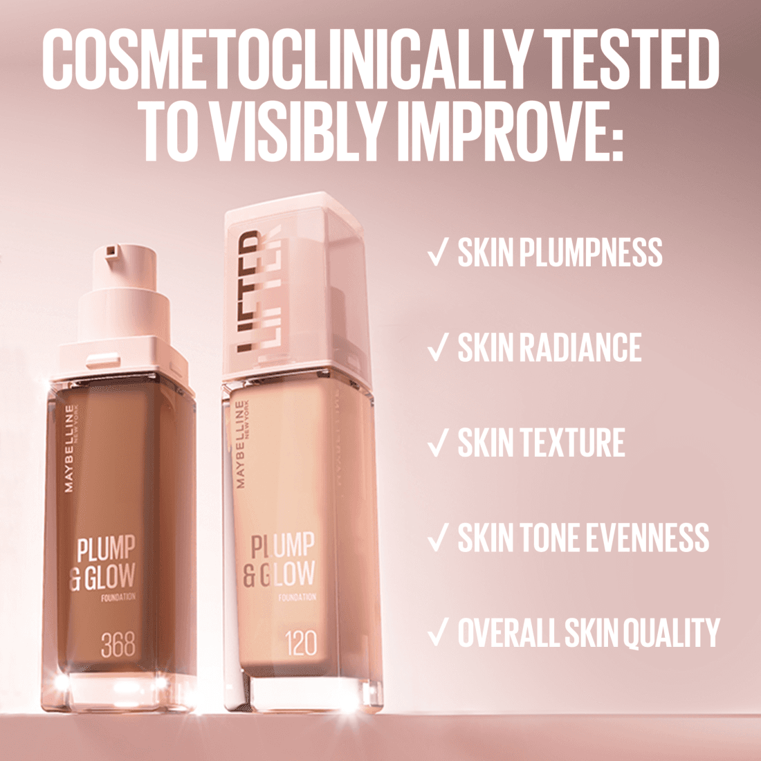 Maybelline New York Lifter Plump & Glow Foundation 120 30 ml - produktbild 3
