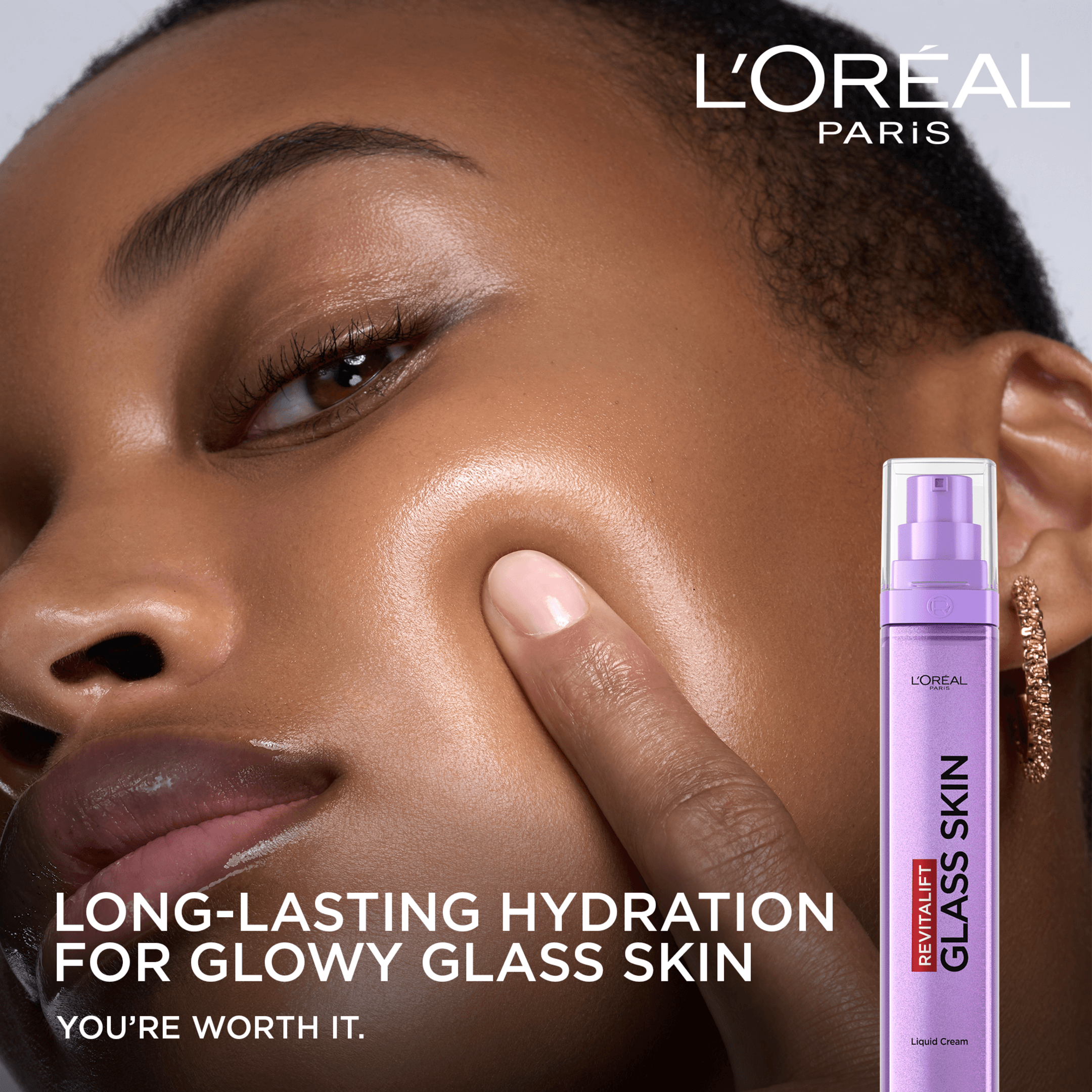 L'Oréal Paris Revitalift Filler Glass Skin Flytande Dagkräm 50 ml - produktbild 3