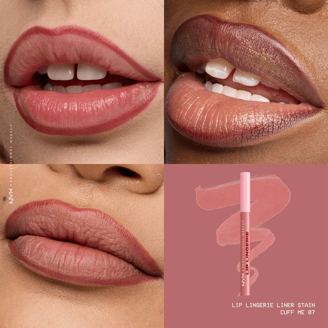 NYX Professional Makeup Lip Lingerie Liner Stain 07 Cuff Me 1 ml - produktbild 4