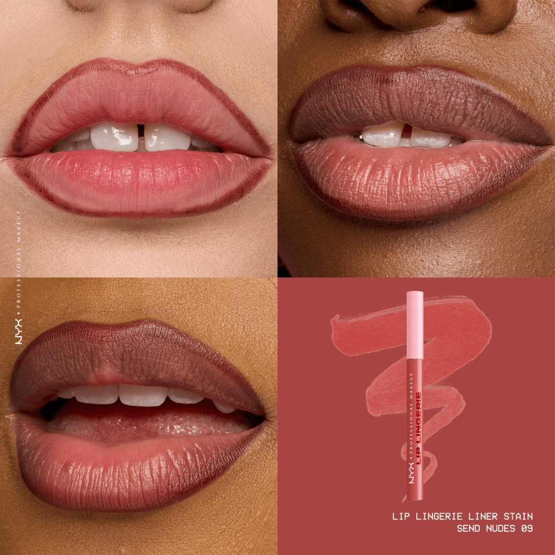 NYX Professional Makeup Lip Lingerie Liner Stain 09 Send Nudes 1 ml - produktbild 4