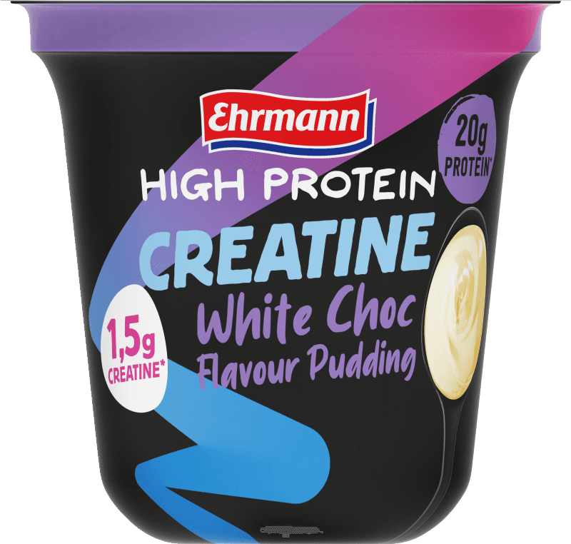 Ehrmann Proteinpudding Vit choklad med Kreatin 230 g