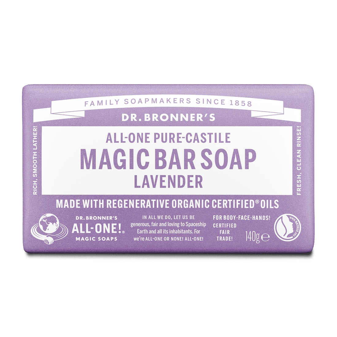 Dr. Bronner's Magic Bar Soap Lavender 140 g