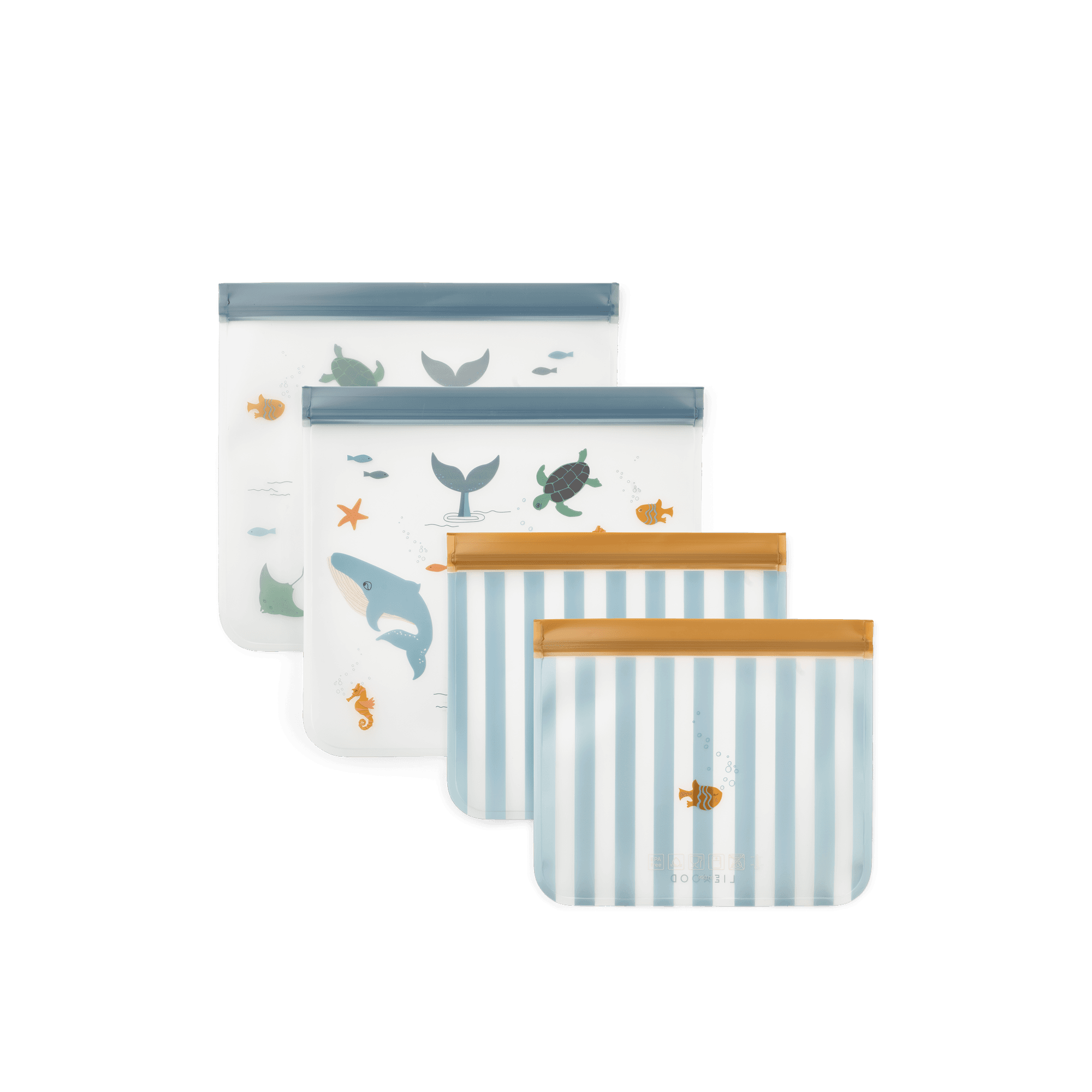 LIEWOOD Rebus Matpåsar Sea Creature/Sandy 4-Pack