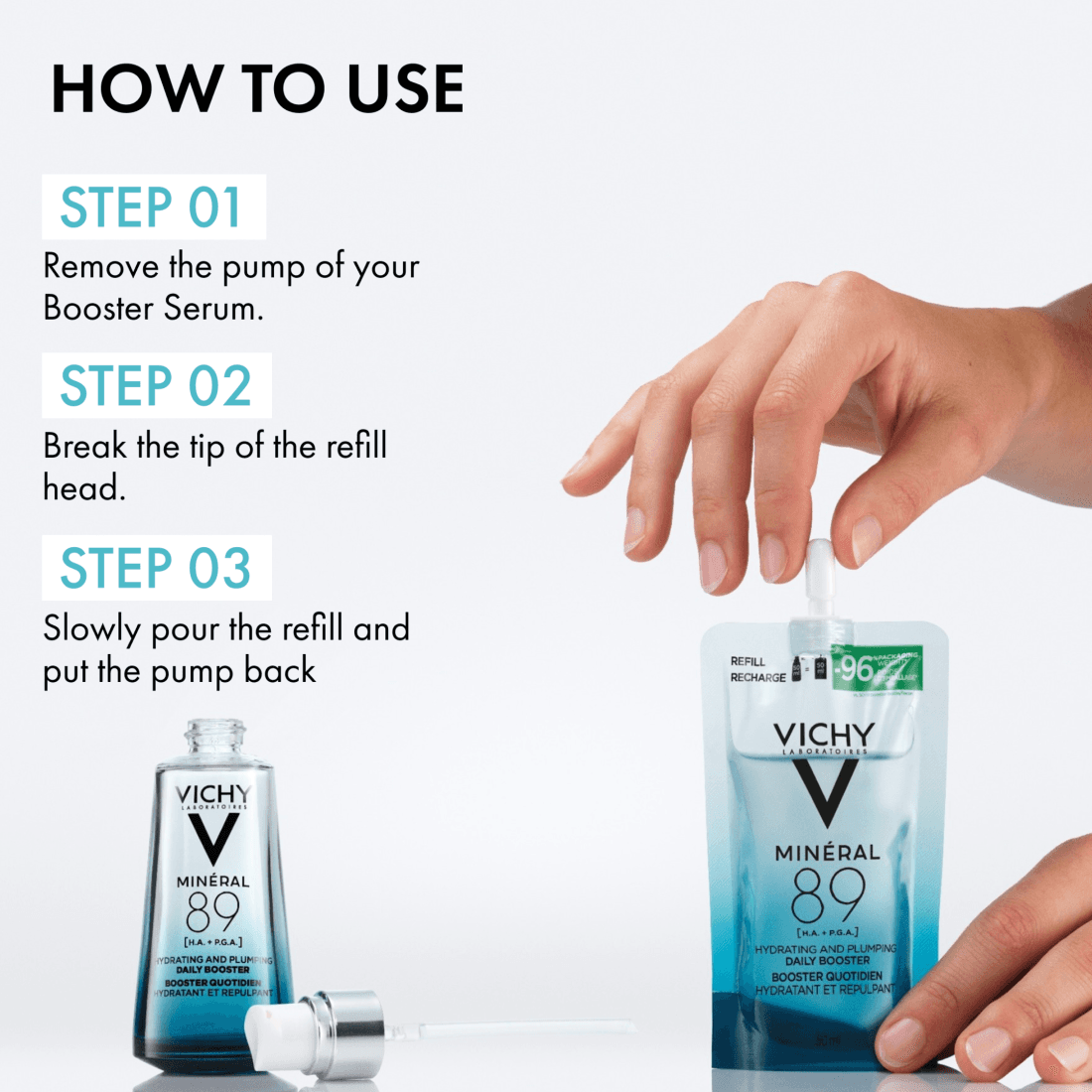 Vichy Minéral 89 Booster Refill 50 ml - produktbild 3