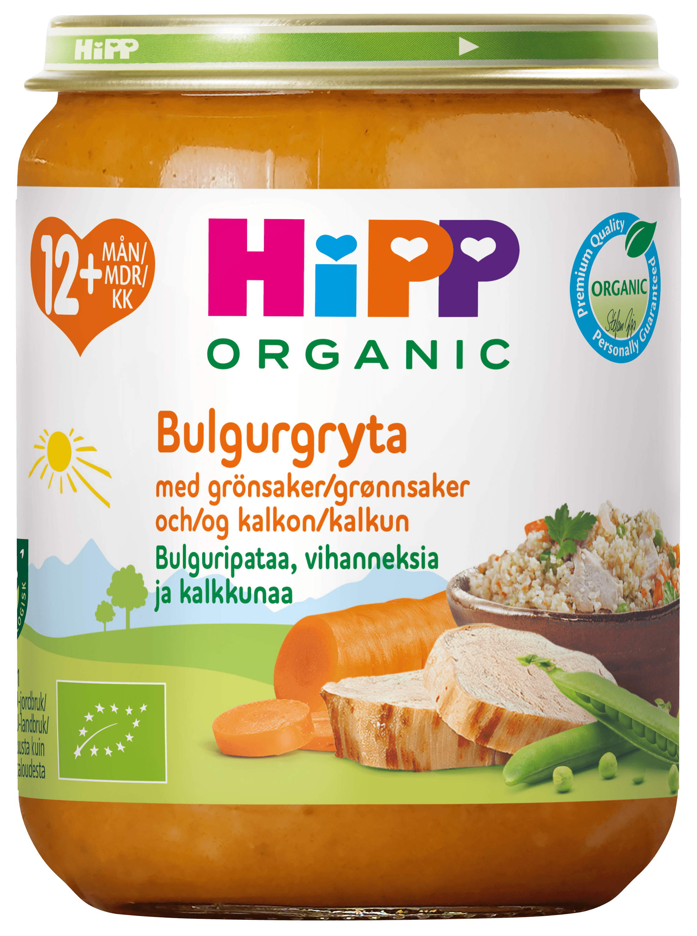 Hipp Bulgur med Grönsaker & Kalkon 12m 250 g