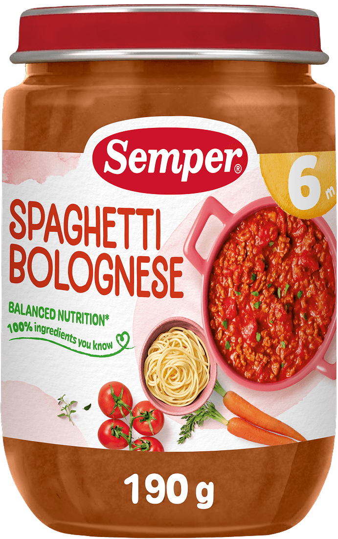 Semper Spaghetti Bolognese 6 månader 190 g