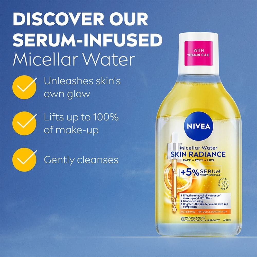 NIVEA Micellar Water Skin Radiance +5% Serum 400 ml - produktbild 2