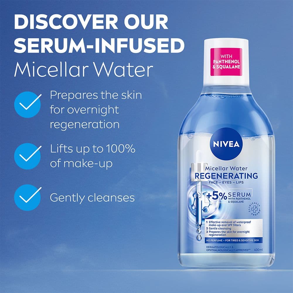 NIVEA Micellar Water Regenerating +5% Serum 400 ml - produktbild 2