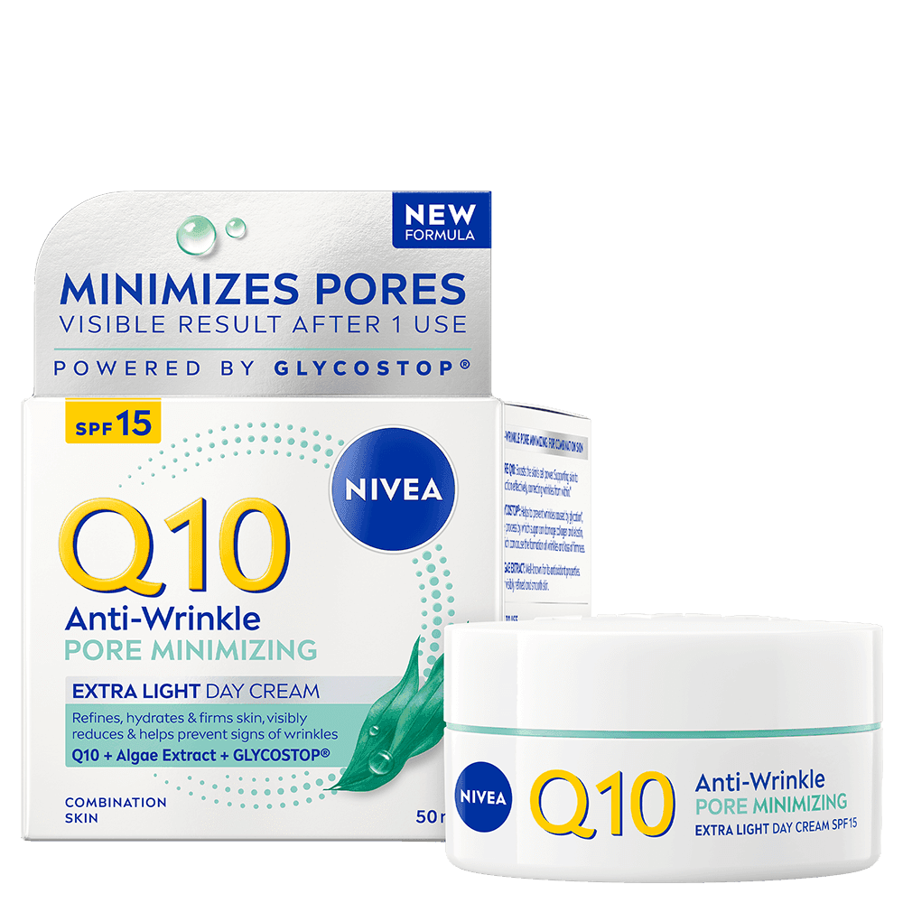 NIVEA Q10 Anti-Wrinkle Pore Minimising Extra Light Day Cream 50 ml