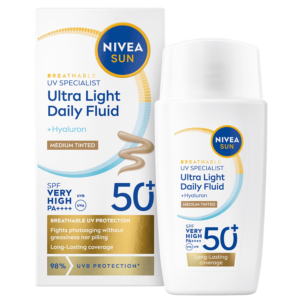 NIVEA SUN UV Face Specialist Ultra Light Daily Fluid Medium Tinted SPF50+ 40 ml