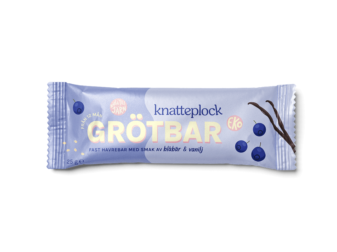 Knatteplock Grötbar Blåbär & Vanilj 25 g
