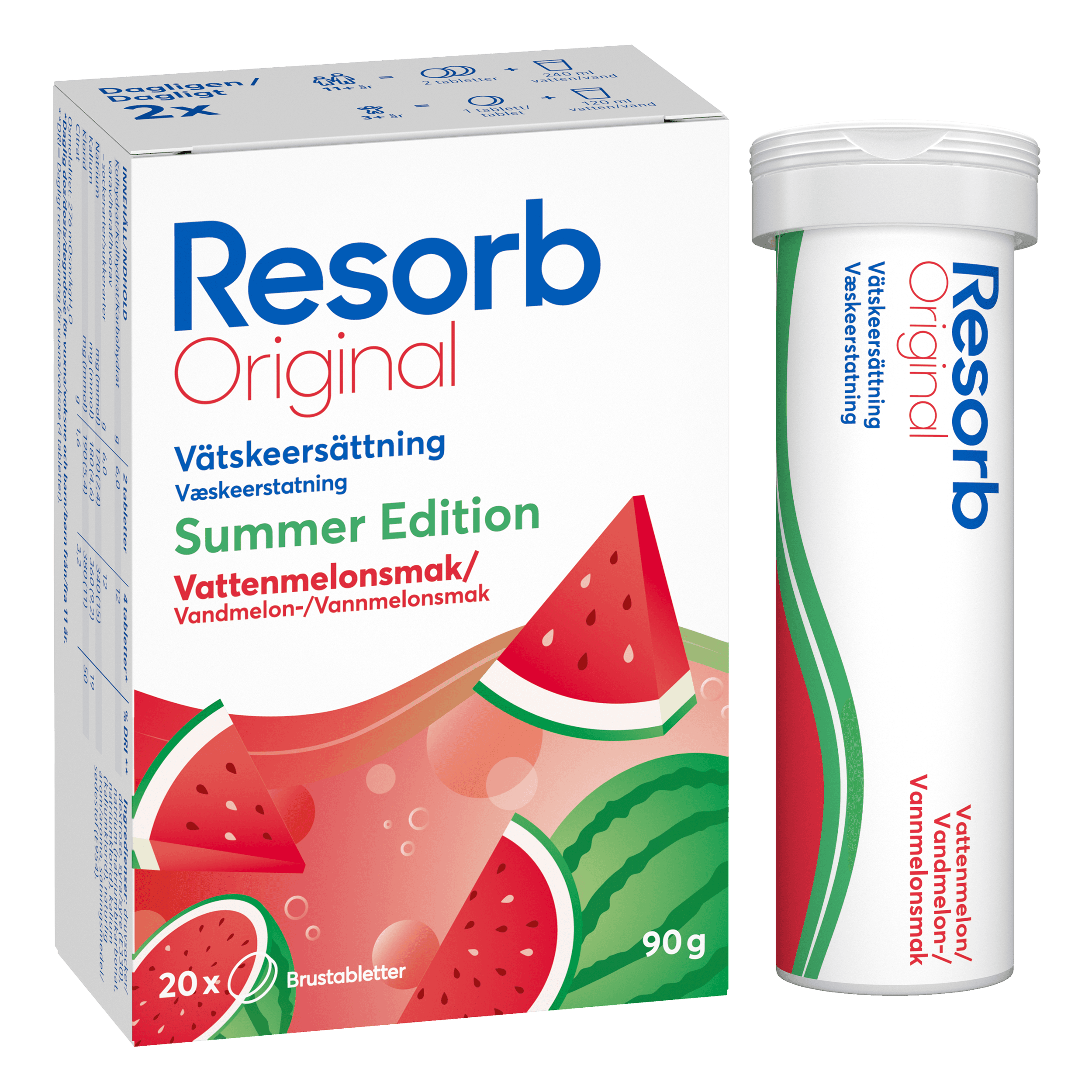 Resorb Original Summer Edition Vattenmelon 20 brustabletter 2