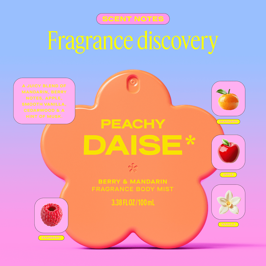 Daise Body Mist Berry & Mandarin 100 ml - produktbild 2